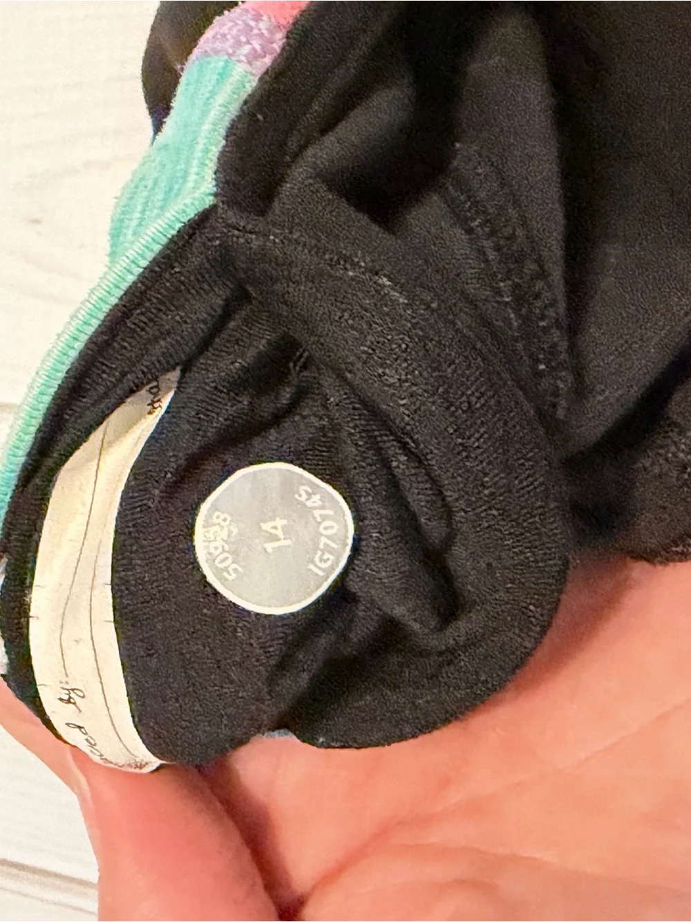 Ivivva Black Shorts with Pink, Purple, Blue & Mint Waistband